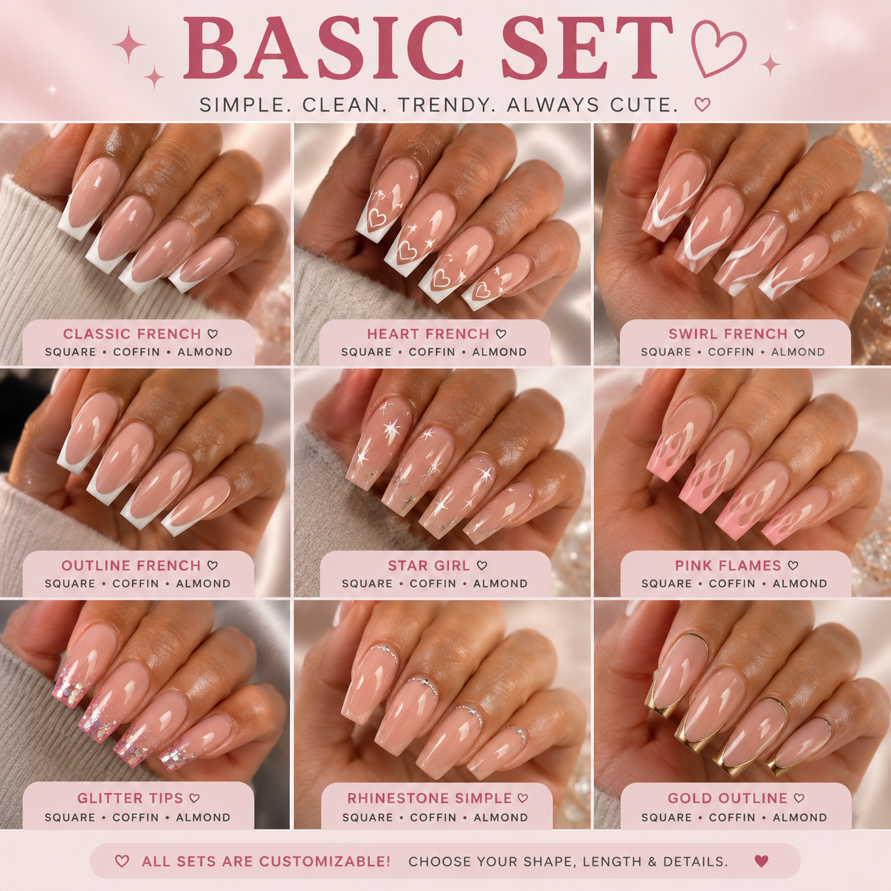 Basic Press-On Nail Set